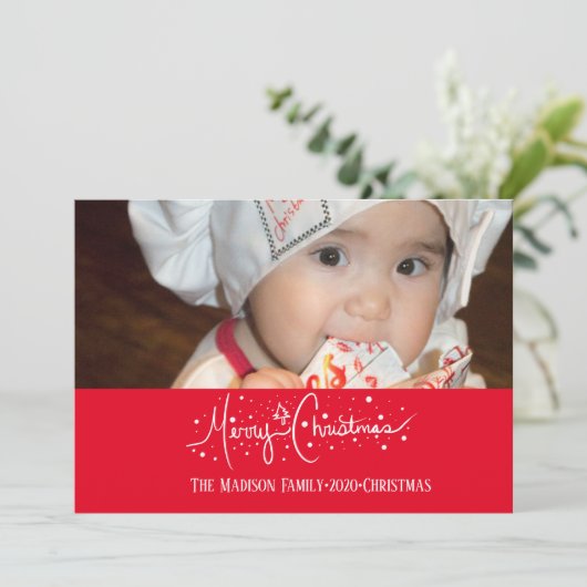 Frohe Weihnachts Hand gezeichnete Snow Doodles Karte (Stehend Vorderseite)