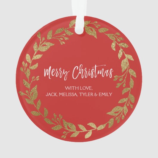 Frohe Weihnachts Hand Lettered Script Ornament (Rückseite)