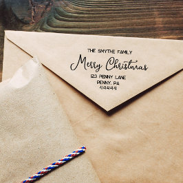 Frohe Weihnachts handgeschriebene Script Rubber Br Gummistempel