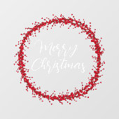 Frohe Weihnachts handgeschriebenen Text KREath Win Fensteraufkleber (Blatt)