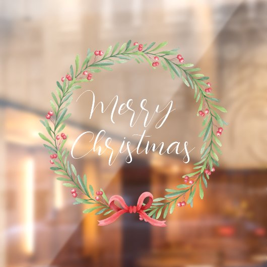 Frohe Weihnachts handgeschriebenen Text KREath Win Fensteraufkleber (Blatt 2)