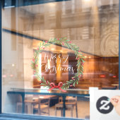 Frohe Weihnachts handgeschriebenen Text KREath Win Fensteraufkleber (Café-Fenster)