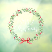 Frohe Weihnachts handgeschriebenen Text KREath Win Fensteraufkleber (Blatt 3)