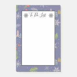 Frohe Weihnachts-Handgezeichnete Bäume Schnee zu t Post-it Klebezettel