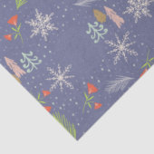 Frohe Weihnachts handgezeichnete Bäume Schneeflock Seidenpapier (Ausschnitt)