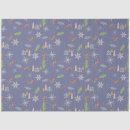 Frohe Weihnachts handgezeichnete Bäume Schneeflock Seidenpapier