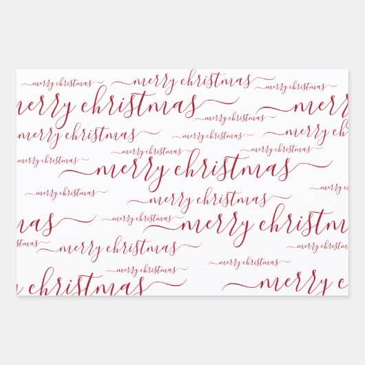 Frohe Weihnachts-Handschrift für Kalligrafie Geschenkpapier Set (Vorderseite 2)