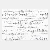 Frohe Weihnachts-Handschrift für Kalligrafie Geschenkpapier Set (Vorderseite)