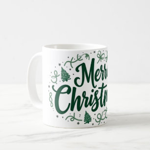 Frohe Weihnachts-Handschrift Tasse