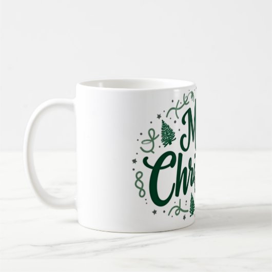 Frohe Weihnachts-Handschrift Tasse (Links)