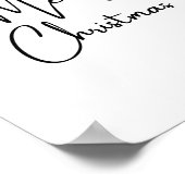 Frohe Weihnachts Handwriting-Schriftart Poster (Ecke)