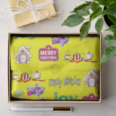 Frohe Weihnachts-Happy Birthday Tissue Seidenpapier (Geschenk)