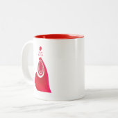 Frohe Weihnachts-Happy Holiday Zuhause zu Weihnach Zweifarbige Tasse (Vorderseite Links)