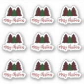 Frohe Weihnachts-Happy Mail Geschenkpackung Dekora Aufkleber (Vorderseite)