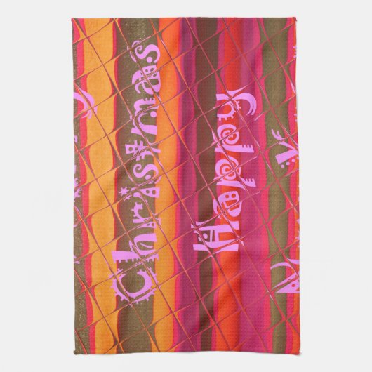 Frohe Weihnachts-Happy New Year Collection Geschirrtuch (Vertikal)