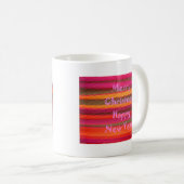 Frohe Weihnachts-Happy New Year Collection Kaffeetasse (VorderseiteRechts)