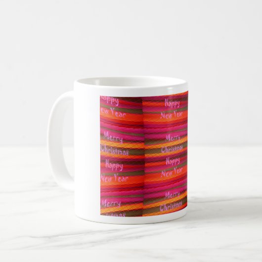 Frohe Weihnachts-Happy New Year Collection Kaffeetasse (Vorderseite Links)