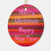 Frohe Weihnachts-Happy New Year Collection Keramikornament (Links)