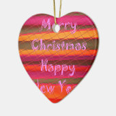 Frohe Weihnachts-Happy New Year Collection Keramikornament (Links)