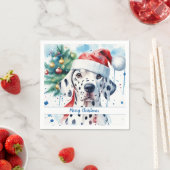 Frohe Weihnachts-Hat-Feier Dalmatiner - Serviette (Beispiel)