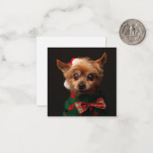 Frohe Weihnachts Haustier Foto einfach süß Mitteilungskarte (Vorderseite/Rückseite Beispiel)