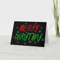 Frohe Weihnachts Heavy Metal Style Card