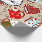 Frohe Weihnachts heiße Kakaowrapping Papier Geschenkpapier (Ecke)