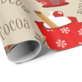 Frohe Weihnachts heiße Kakaowrapping Papier Geschenkpapier (Rolleneckpunkt)