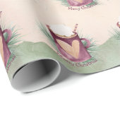Frohe Weihnachts-heiße Schokolade-Tasse Geschenkpapier (Rolleneckpunkt)