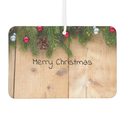 Frohe Weihnachts Herz Autolufterfrischer (Vorderseite)