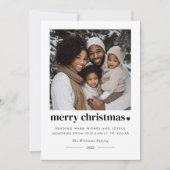 Frohe Weihnachts-Herz-Foto Feiertagskarte (Vorderseite)