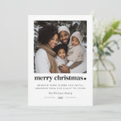 Frohe Weihnachts-Herz-Foto Feiertagskarte (Stehend Vorderseite)