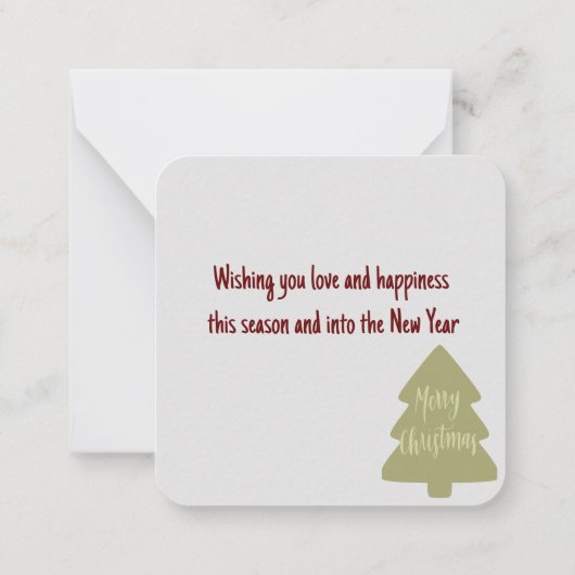 Frohe Weihnachts-Herzkarten Mitteilungskarte (Rückseite)