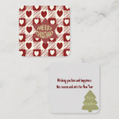 Frohe Weihnachts-Herzkarten Mitteilungskarte (Vorne/Hinten)