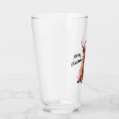 Frohe Weihnachts-Highland-Kuh Glas (Rechts)