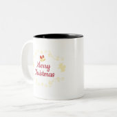 Frohe Weihnachts-Hintergrund Kaffee Tasse Tasse (Vorderseite Links)