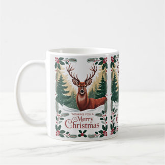 Frohe Weihnachts-Hirsch-Tasse Kaffeetasse