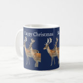 Frohe Weihnachts-Hirsch-Tasse Kaffeetasse (Vorderseite Links)