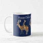 Frohe Weihnachts-Hirsch-Tasse Kaffeetasse (Links)