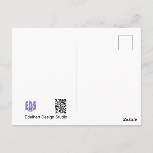 Frohe Weihnachts-Hirsch und Holly Postcard Postkarte (Rückseite)