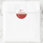 Frohe Weihnachts-Holly-Geschenkmarke Stickers (Tasche)