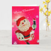 Frohe Weihnachts-Holt-Howard-Malerin Santa Card MC Karte (Gelbe Blume)