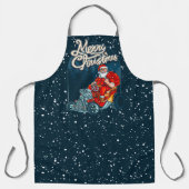 Frohe Weihnachts Hotrod Funny Car Santa Claus Schürze (Vorderseite)
