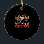 Frohe Weihnachts-Hühnchen-Shirts Funny Weihnachtsm Keramik Ornament<br><div class="desc">Das ist ein großartiges Weihnachtsgeschenk. Ihre Familie,  Freunde oder Kinder werden dieses Geschenk Liebe,  nachdem Sie es ihnen geben. Wir wünschen Ihnen und Ihrer Familie und Ihren Freunden frohe Weihnachten.</div>