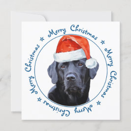 Frohe Weihnachts-Hund Black Labrador Retriever Feiertagskarte