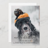 Frohe Weihnachts-Hund-Foto Feiertagskarte (Vorne/Hinten)