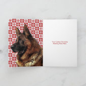 Frohe Weihnachts Hund German Shepherd Snowflake GS Karte (Innenseite)