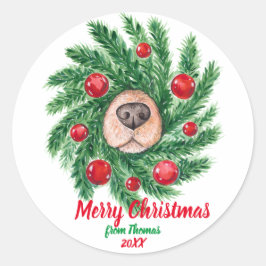 Frohe Weihnachts-Hund Lover Hunde Mama Hund Vater Runder Aufkleber