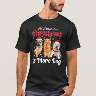 Frohe Weihnachts-Hund T-Shirt Funny Xmas Matching