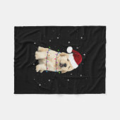 Frohe Weihnachts-Hund Xmas Tree Ugly Fleecedecke (Vorderseite (Horizontal))